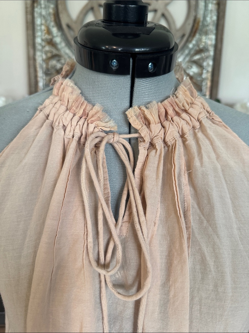 Free People Peach Ruffled Halter Dress - Picture 5 of 6